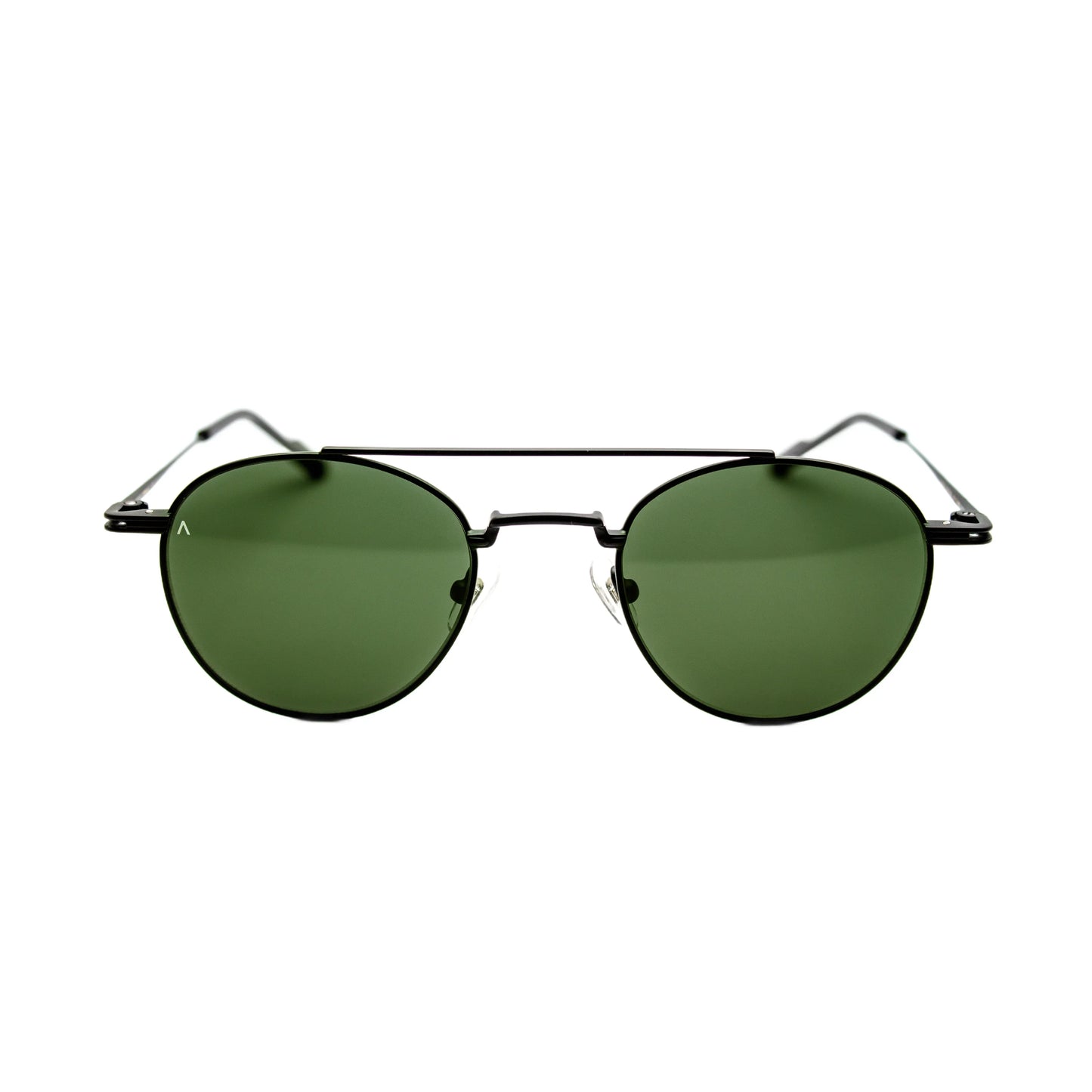 Adam Young Eyewear siyah metal çerçeveli trend güneş gözlüğü modelleri yeşil camlı