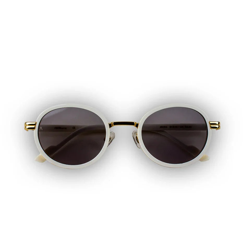 Adam Young Eyewear şık tasarımlı siyah yuvarlak güneş gözlüğü modern ve zarif görünüm