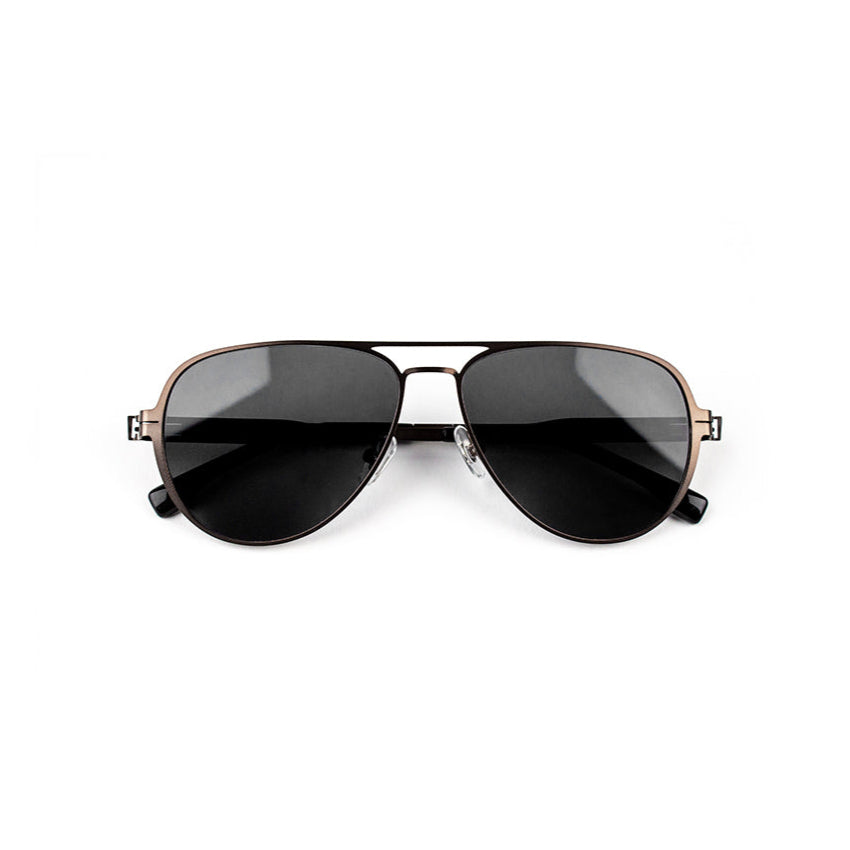 Adam Young Eyewear metal çerçeveli moda güneş gözlüğü adam young siyah camlı