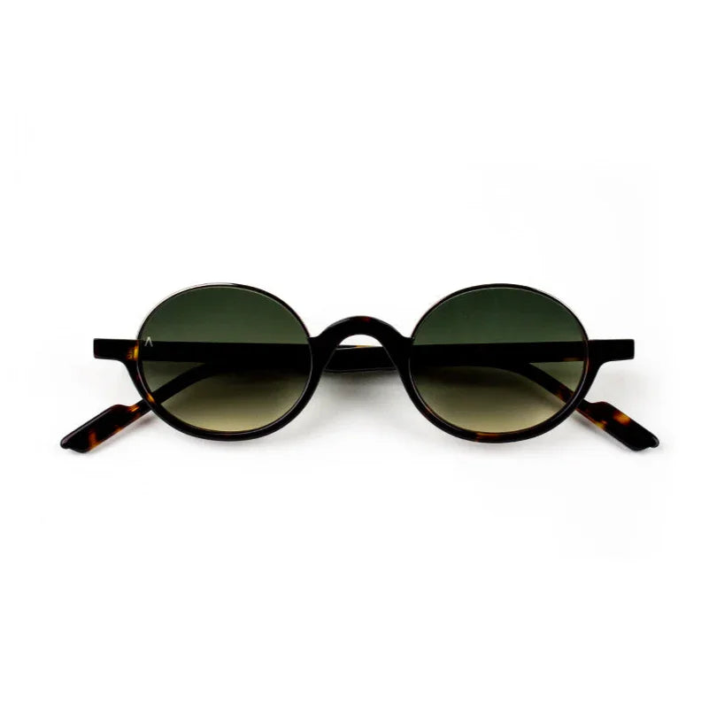 Adam Young Eyewear yuvarlak lensli retro tarz gözlük kahverengi çerçeve ile