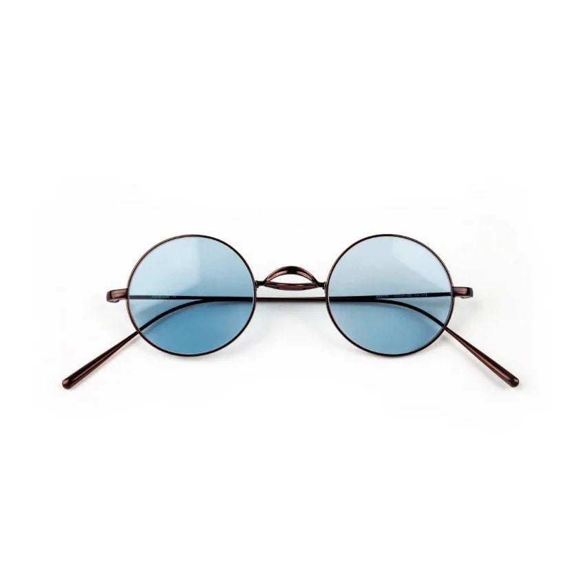 Adam Young Eyewear marka mavi camlı yuvarlak çerçeveli gözlük modeli