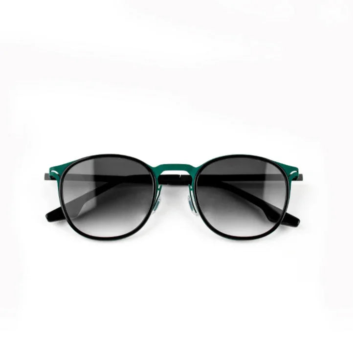 Adam Young Eyewear marka siyah ve yeşil çerçeveli kaliteli unisex güneş gözlüğü