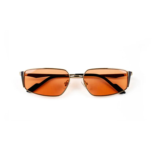 Adam Young Eyewear marka kahverengi camlı cat-eye güneş gözlükleri sade ve şık tasarım
