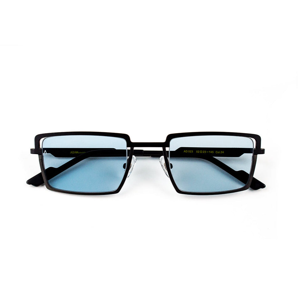 Adam Young Eyewear marka siyah çerçeveli mavi camlı moda gözlük modelleri