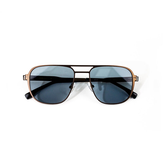 Adam Young Eyewear marka metal çerçeveli premium güneş gözlüğü siyah camlarla