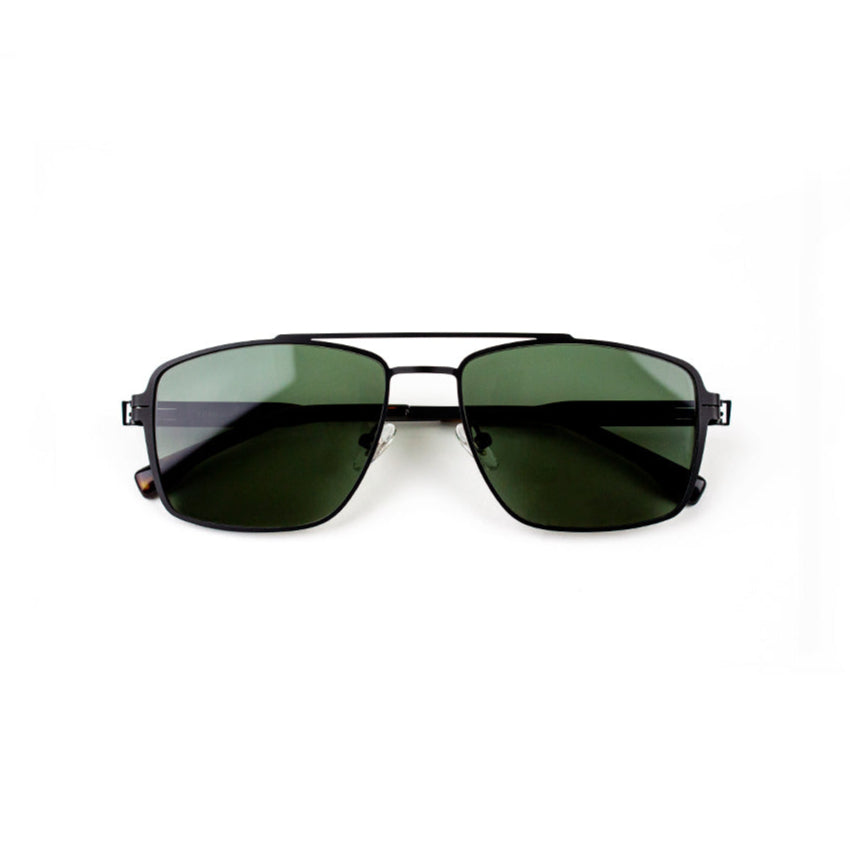 Adam Young Eyewear siyah çerçeveli trendy güneş gözlüğü modelleri yeşil camlı