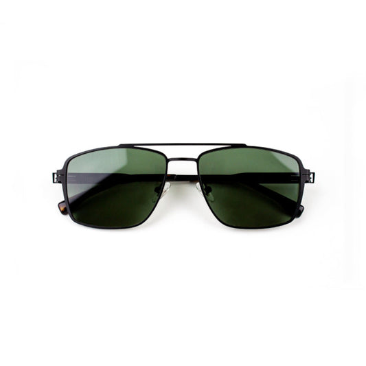 Adam Young Eyewear siyah çerçeveli trendy güneş gözlüğü modelleri yeşil camlı