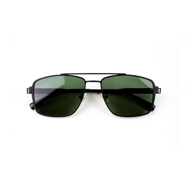 Adam Young Eyewear siyah çerçeveli trendy güneş gözlüğü modelleri yeşil camlı