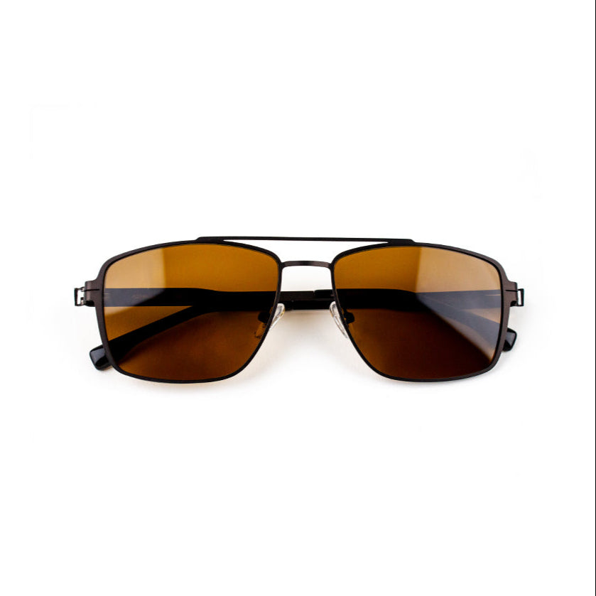 Adam Young Eyewear siyah çerçeveli kahverengi camlı trendy güneş gözlüğü modelleri