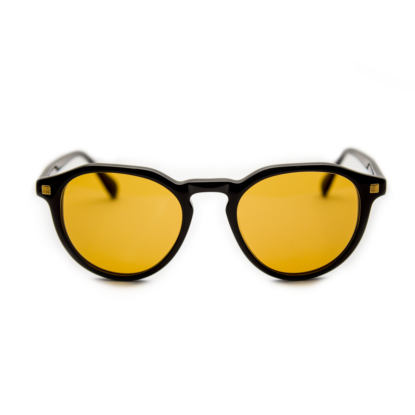 Adam Young Eyewear Siyah Çerçeveli Güneş Gözlüğü, Sarı Lenslerle Şık Tasarım