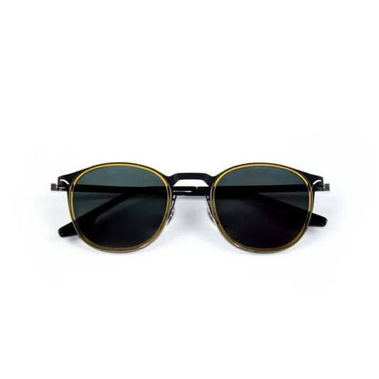 Adam Young Eyewear kaliteli unisex güneş gözlüğü siyah çerçeveli yuvarlak tasarım